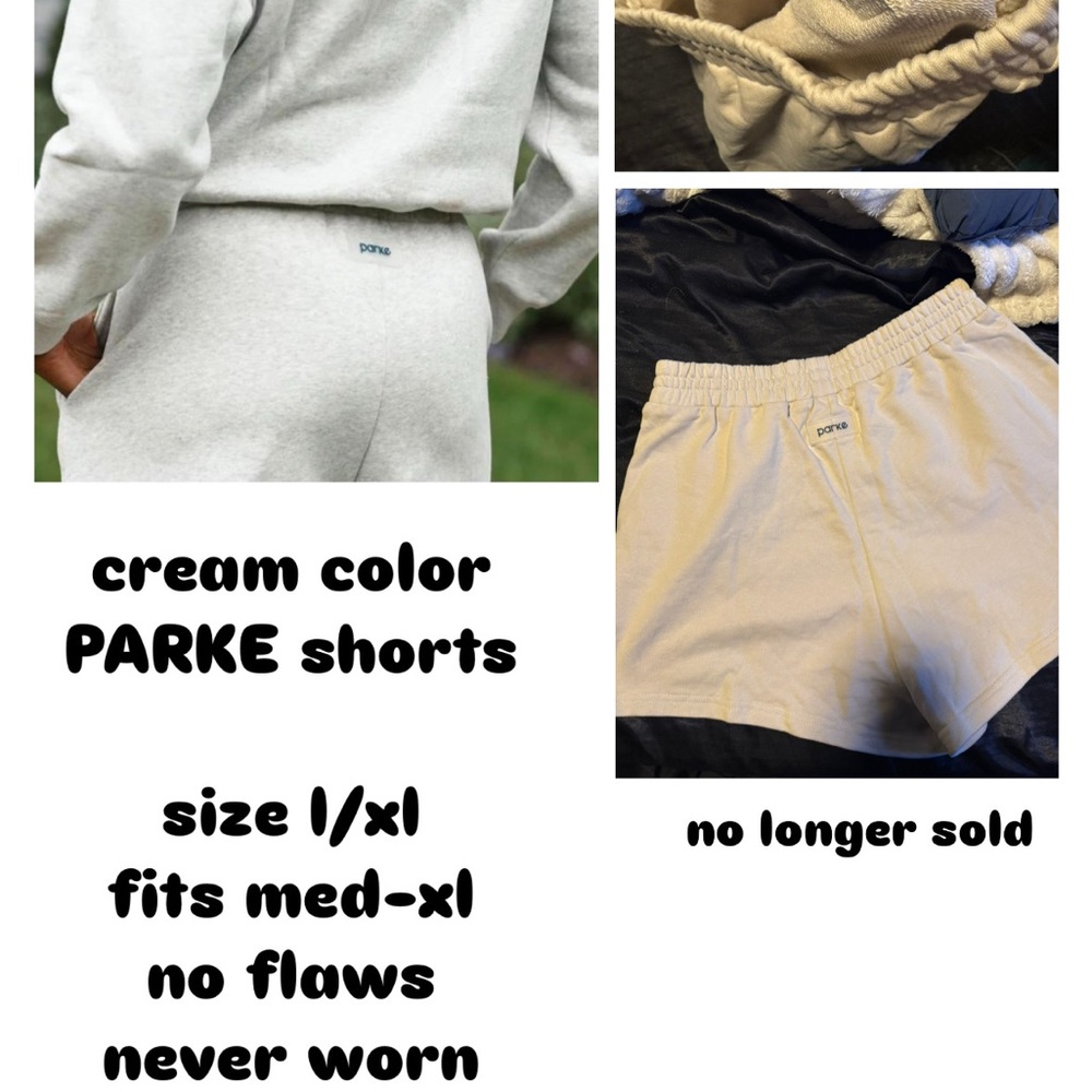 Cream Parke Sweat Shorts